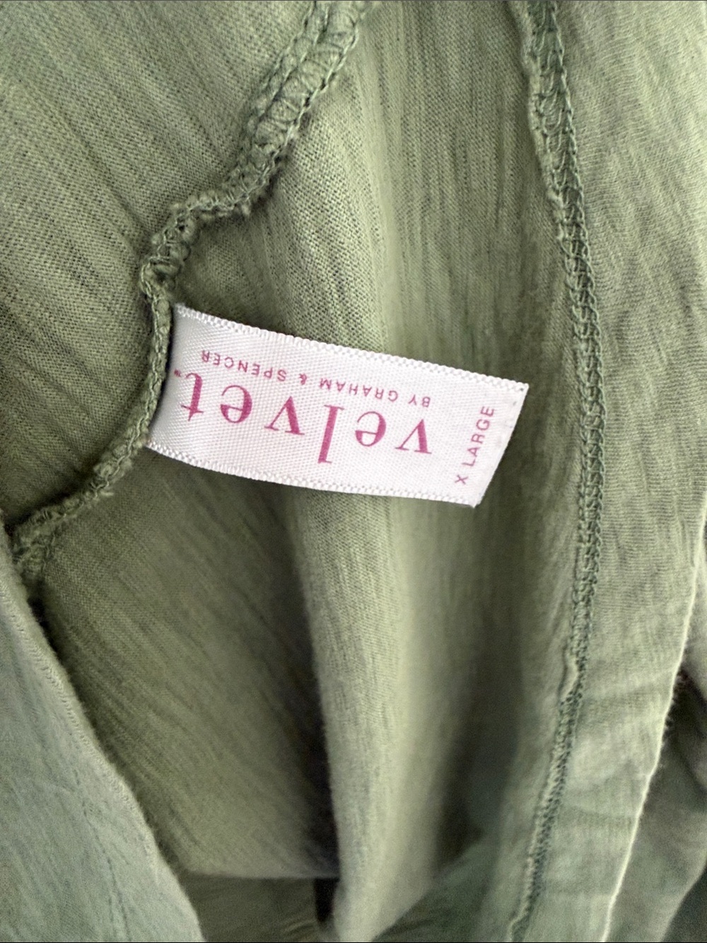 Long Sleeve Crewneck Top in Olive Green - Picture 4 of 6